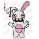 Rabbids Can not Play Wii Embroidery Design